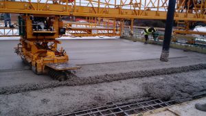 Pouring decking on the Bonner Bridge in January.