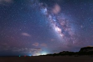 Stargazing at night in the Outer Banks
